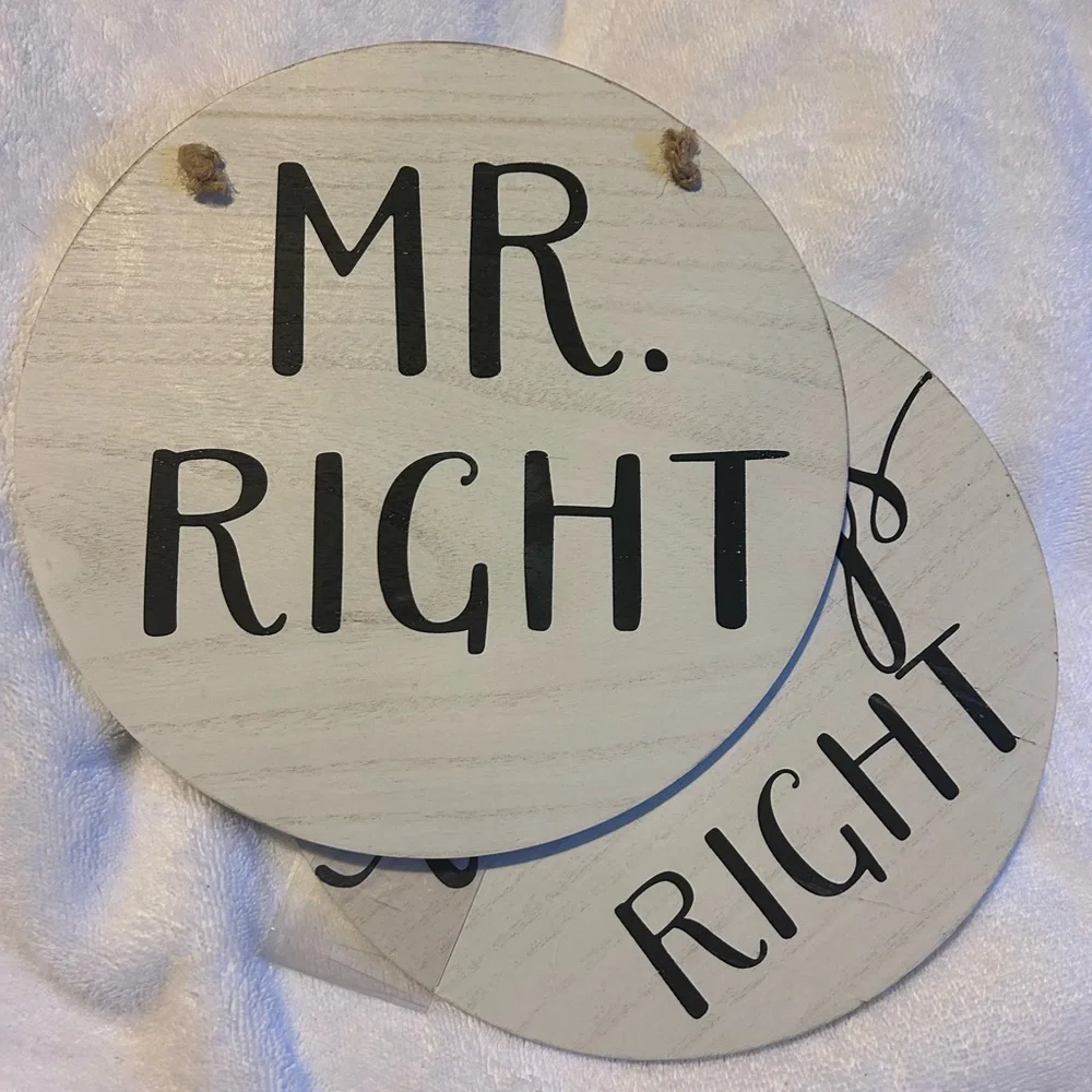 Burnes of Boston ,Wedding Decorative sign Chair set of 2 , still with the tags